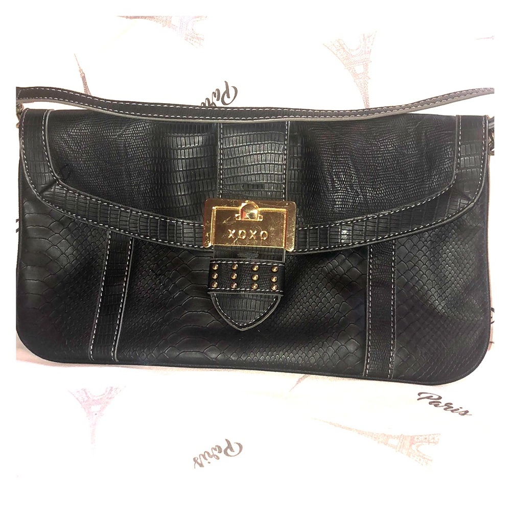 XOXO Black Clutch Bag